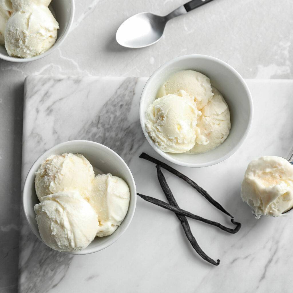 vanilla flavor ice cream
