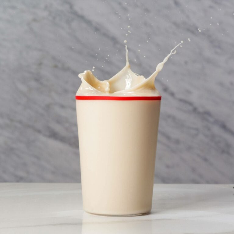 splashing glass of milk