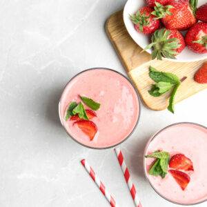 strawberry milkshakes