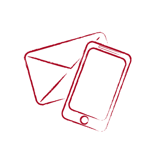 contact by phone or email icon