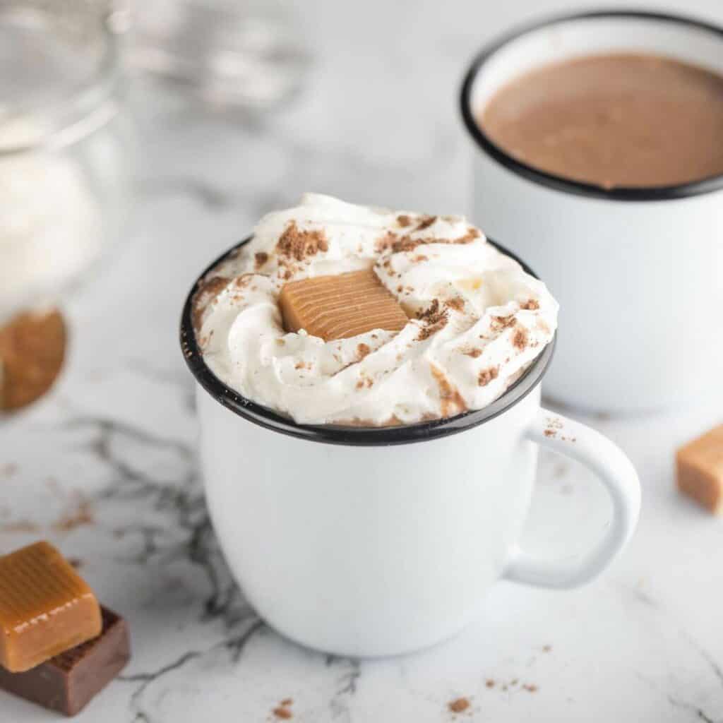 whipped cream topped coffee