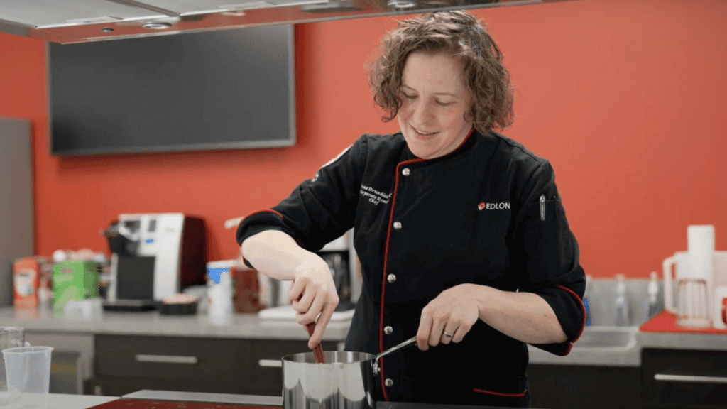 Edlong employee at the kitchen
