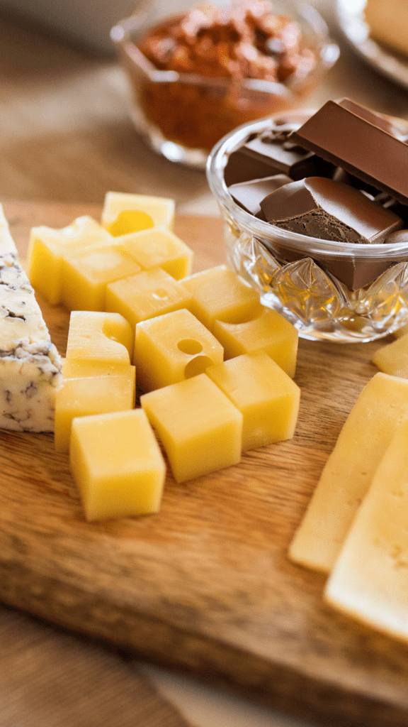unexpected flavor: chocolate and cheese