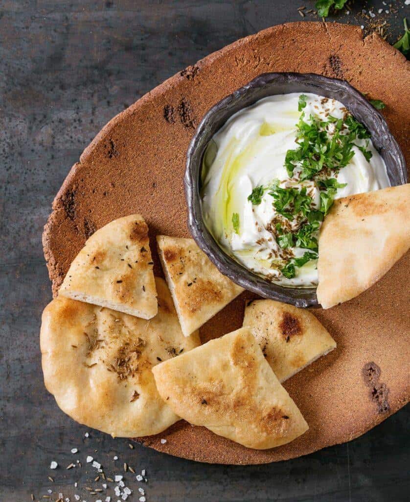 Cream Cheese Dip and Pita Bread