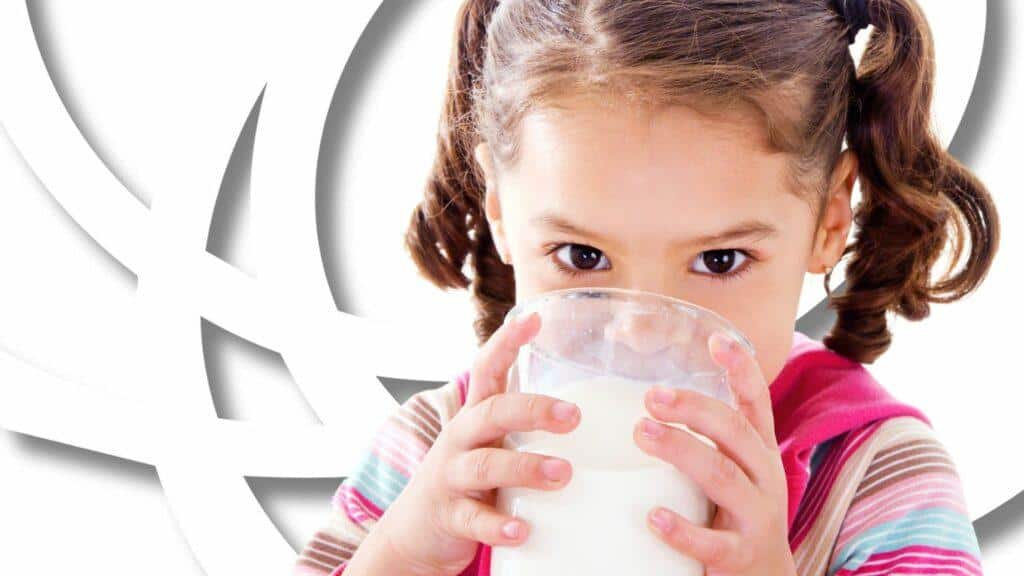 girl drinking milk