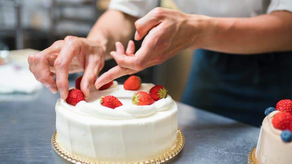 making a cake