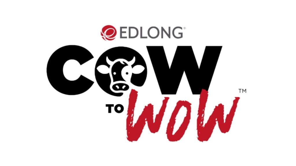 Edlong Cow to Wow logo showcasing dairy innovation and taste technology solutions.