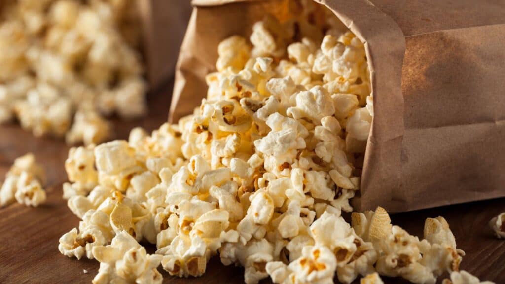 Palomitas de maíz frescas en papel para Food Tech Summit.
